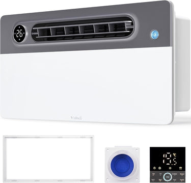 Bathroom Exhaust Fan with Light and Heater, 4 in 1 Bathroom Fan with Heater, 1800W Heating Power, Remote Control, Quiet & Powerful for Ventilation, Lighting, Heating, and Drying