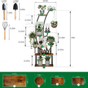 LotFun Plant Stand Indoor with Grow Lights, 9 Tiered Indoor Metal Plant Shelf 2 Pack, 64" Tall Plant Stand for Indoor Plants Multiple, Curved Shape Rack Plant Holder, Large Holder Display Shelf for Living Room, Garden, Patio