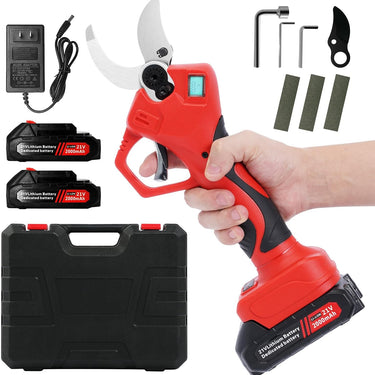 Electric Pruning Shears, 40mm Cordless Pruner for Ma-kita Battery, Brushless Motor, Charging Indicator Light and LCD Display, Adjustable cutter with SK7 High Carbon Steel Blade for Gardening Pruning