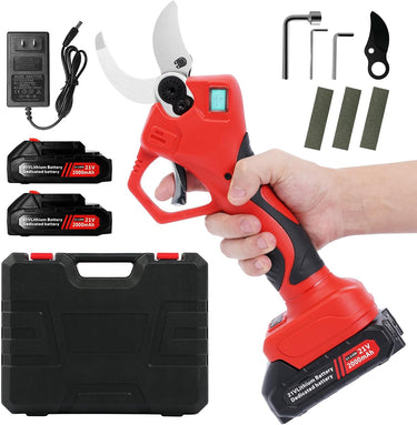 Electric Pruning Shears, 40mm Cordless Pruner for Ma-kita Battery, Brushless Motor, Charging Indicator Light and LCD Display, Adjustable cutter with SK7 High Carbon Steel Blade for Gardening Pruning
