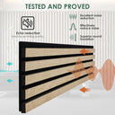 4-Piece Wood Slat Acoustic Panels for Stylish Decor - 94.5" x 7.87"Acoustic Wood Wall Panels 3D Wood Slat Wall Panel Acoustic Wood Panels for Ceiling and Wall White Oak