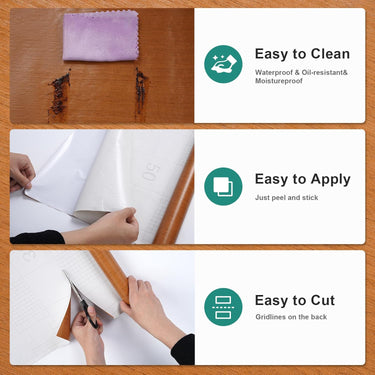 Wood Peel and Stick Wallpaper,17.7"x393",Self-Adhesive and Removable Contact Paper for Furniture Makeover, Ideal for Updating Old Furniture in Kitchen,Bedroom,Bathroom