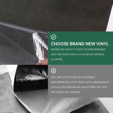 Peel and Stick Floor Tile 36 Pack 54 Sq.Ft, Waterproof Vinyl Flooring Peel and Stick for Office, Living Room, Bathroom, Kitchen - Unique Design, Easy to Install Vinyl Floor, Brown