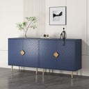 Sideboard Cabinet, 31.5'' Modern Buffet Cabinet with Storage, Credenza Buffet Table with 2 Doors and Adjustable Shelf, Sideboard Buffet Cabinet for Living Room, Kitchen and Entryway, Black