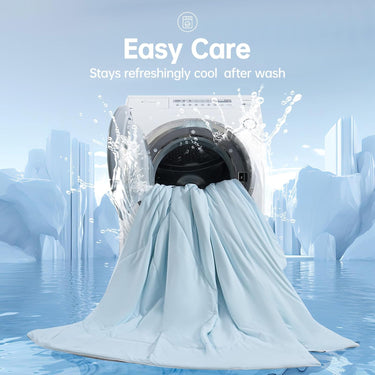 Cooling Comforter Queen Size for Hot Sleepers, 90"x90" Cooling Blanket for Night Sweats, Silk Soft Lightweight Breathable All-Season Cooling Blanket