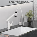 Bathroom Sink Faucet, Single Handle Bathroom Faucet with 4 Water Outlet Modes, Bathroom Faucet 1 Hole with 360° Rotatable, Faucets for Bathroom Sinks, Bar, RV, White