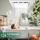 Bathroom Exhaust Fan with LED Light 110 CFM High-Power Ventilation for Moisture Control Energy Efficient Bathroom Ceiling Exhaust Fan 1.0 Sone, Bathroom Exhaust Fan Easy Installation