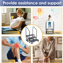 3-Step RV Steps with Dual Handrails – Heavy-Duty RV Stairs for Camper, Hot Tub, Trailer & Porch with Non-Slip Mats