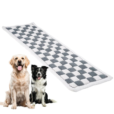 Pet Couch Cover for Sofa, Comfortable Couch Cover for Dog, Square Type Stripe Velvet Dog Bed Washable(Grey，27.6 * 82.7inch)