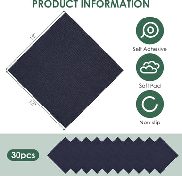 30 Pack Carpet Tile - 12” X 12” Self Adhesive Carpet Floor Tiles Anti-Slip Reusable Carpet Squares Peel and Stick Carpet Floor Tilel DIY Installation for Bedroom (Blue)
