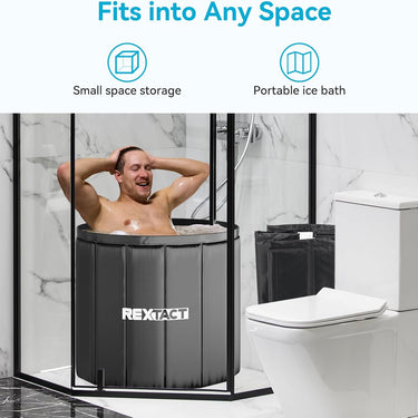 Portable Tub for Shower Portable Bath Tub for Athlete Pizza Oven Tables, Easy Setup Ice Pod for Indoor and Outdoor Use 108 Gallon Portable Shower Tub for Adults