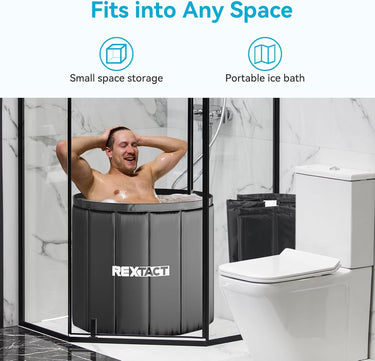 Portable Tub for Shower Portable Bath Tub for Athlete Pizza Oven Tables, Easy Setup Ice Pod for Indoor and Outdoor Use 108 Gallon Portable Shower Tub for Adults