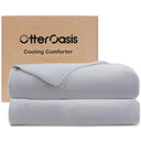 Cooling Comforter Queen Size for Hot Sleepers, 90"x90" Cooling Blanket for Night Sweats, Silk Soft Lightweight Breathable All-Season Cooling Blanket