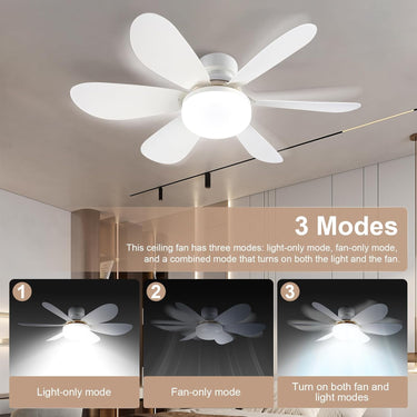 Modern Ceiling Fan with LED Light - Quiet Motor, Ceiling Fan with Light and Remote Control, 3 Speed & Color Temperature Settings Energy Efficient,for Living Room, Bedroom, Easy Install