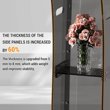 Acrylic Podium Stand，49“ Tall Portable Podium with Lockable Wheels, Black lecterns & Podium with Storage Shelf for Classroom, Pulpit Podium for Church,Wedding,Presentation