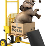 Hydraulic Material Lift with Upgraded Baffle Pallet Lift 550 lbs 37.4” Max Lift with Front Universal Wheels and 9" Polyurethane Wheels, 18.5" Fork Length, Lift Dolly, Hand Forklift, Steel Platform x 1