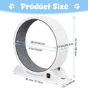 LotFun 41” Cat Exercise Wheel with Pedometer, Cat Running Wheel for Indoor Cats, 10 Minutes Fast and Easy Installation, Cat Treadmill for Cat's Fitness & Health, Suitable for Most Cats(White)