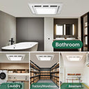 Bathroom Exhaust Fan with LED Light 110 CFM High-Power Ventilation for Moisture Control Energy Efficient Bathroom Ceiling Exhaust Fan 1.0 Sone, Bathroom Exhaust Fan Easy Installation
