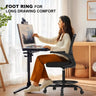 Synorla Ergonomic Drafting Chair, Tall Office Chair with Flip-up Armrests, Breathable Mesh High Desk Chair with Lumbar Support Adjustable Footrest Ring for Standing Desk, Home Office Studio