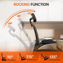 Ergonomic Office Chair Big and Tall, 350LBS Capacity, 6'5" Tall Max, Home High Back Desk Chair for Long Hours Comfortable, Adjustable Lumbar Support and Headrest, Flip-up Arm and PU Wheels, Black