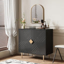 Sideboard Cabinet, 31.5'' Modern Buffet Cabinet with Storage, Credenza Buffet Table with 2 Doors and Adjustable Shelf, Sideboard Buffet Cabinet for Living Room, Kitchen and Entryway, Black