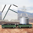 2 Burner Camping Stove with Carrying Bag, Foldable Propane Camp Stove with 17,200 BTU for Camping, Outdoor Cooking, Portable Gas Stove with Adjustable Burner for Tailgating, Backyard BBQ,Green