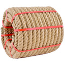 Jute Rope (1 in X 100 ft), Twisted Manila Rope, 25mm Natural Thick Hemp Rope Heavy Duty Tug of War Ropes Thick Rope for Crafts Railing Gardening Bundling Hammocks Home Decorating