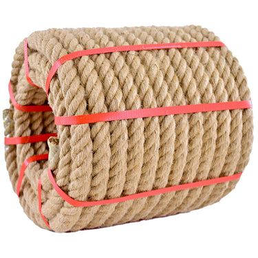 Jute Rope (1 in X 100 ft), Twisted Manila Rope, 25mm Natural Thick Hemp Rope Heavy Duty Tug of War Ropes Thick Rope for Crafts Railing Gardening Bundling Hammocks Home Decorating