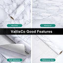 White Marble Peel and Stick Wallpaper,17.7"x196.8",Self-Adhesive and Removable Granite Contact Paper for Furniture Makeover, Deal for Updating Old Furniture in Kitchen,Bedroom,Bathroom
