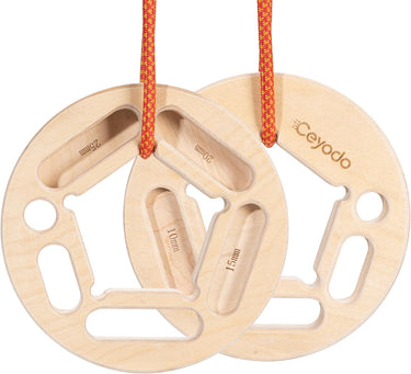 URBANVISTA Climbing Hangboard Rock, Wooden Climbing Board Round
