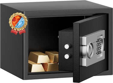 Fireproof Safe with Fire Video,1.0 Cubic Feet Class A Fireproof Standard Digital Safe Box Fireproof for Home&Office,Alloy Steel Fire Proof Safe for Document Money Jewelry Valuables,Black