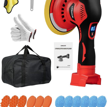 Cordless Car Polisher for Car Detailing Compatible for milwaukee 18V Battery, Power Polishers and Buffers Up To 5500Rpm, Orbital Buffer Cordless for Car with 6 Variable Speed -NO Battery