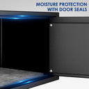 Fireproof Safe with Fire Video,1.0 Cubic Feet Class A Fireproof Standard Digital Safe Box Fireproof for Home&Office,Alloy Steel Fire Proof Safe for Document Money Jewelry Valuables,Black