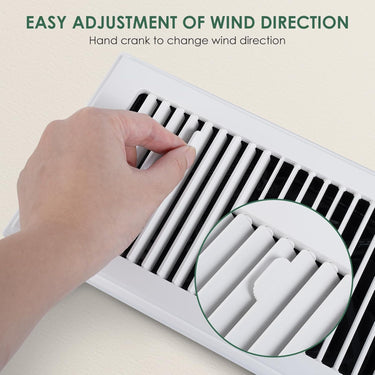 Register Booster Fan 10-Speed Control with Negative Ion, Quiet Thermostat with Remote Control, Air Vent Fan Booster for Room 4" x 10", Enhance Home Comfort Instantly, White