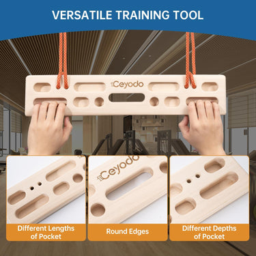 URBANVISTA Climbing Hangboard Rock, Wooden Climbing Boar Longboard