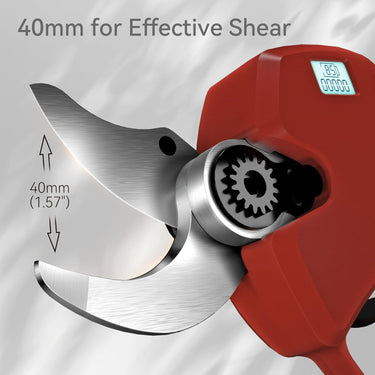 Electric Pruning Shears, 40mm Cordless Pruner for Ma-kita Battery, Brushless Motor, Charging Indicator Light and LCD Display, Adjustable cutter with SK7 High Carbon Steel Blade for Gardening Pruning