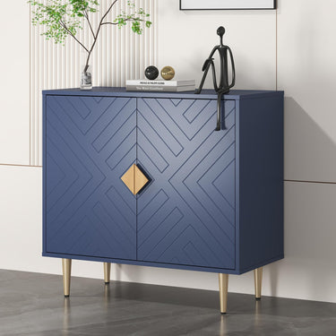 Sideboard Cabinet, 31.5'' Modern Buffet Cabinet with Storage, Credenza Buffet Table with 2 Doors and Adjustable Shelf, Sideboard Buffet Cabinet for Living Room, Kitchen and Entryway, Black