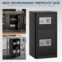 Fireproof Safe with Fire Video,3.8 Cubic Feet Class A Fireproof Standard Digital Safe Box Fireproof for Home&Office,Alloy Steel Fire Proof Safe for Document Money Jewelry Valuables,Black