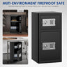 Fireproof Safe with Fire Video,3.8 Cubic Feet Class A Fireproof Standard Digital Safe Box Fireproof for Home&Office,Alloy Steel Fire Proof Safe for Document Money Jewelry Valuables,Black