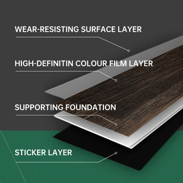 Peel and Stick Floor Tile 36 Pack 54 Sq.Ft, Waterproof Vinyl Flooring Peel and Stick for Office, Living Room, Bathroom, Kitchen - Unique Design, Easy to Install Vinyl Floor, Brown