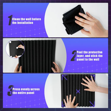 52 Pack Acoustic Panels 1 X 12 X 12 Inch Upgraded, Acoustic Foam Panels for Soundproofing, Noise Reduction, Soundproof Panels for Studios, Offices, and Home Theaters