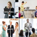 Acrylic Podium Stand,43"H Angle Adjustable Lecterns & Podiums,Portable Rolling Podium with Metal Base,Pulpits Podium for Churches,Classroom,Wedding,Speech
