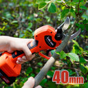 Electric Pruning Shears, 40mm Cordless Pruner for Ma-kita Battery, Brushless Motor, Charging Indicator Light and LCD Display, Adjustable cutter with SK7 High Carbon Steel Blade for Gardening Pruning