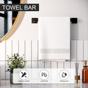 5-Piece Matte Black Bathroom Accessories Set, SUS304 Stainless Steel Wall Mounted 16 Inch Hand Towel Bar, Toilet Paper Holder, Towel Ring, Towel Hooks, Bathroom Hardware Set, Towel Bar Set