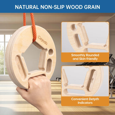 URBANVISTA Climbing Hangboard Rock, Wooden Climbing Board Round