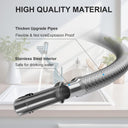 1080° Rotatable Bathroom Faucet, 1 Hole Single Handle Bathroom Faucet with 4 Water Outlet Modes, Brushed Swivel Arm Faucet for Bathroom Kitchen and RV