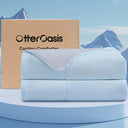Cooling Comforter Queen Size for Hot Sleepers, 90"x90" Cooling Blanket for Night Sweats, Silk Soft Lightweight Breathable All-Season Cooling Blanket