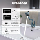 1080° Rotatable Bathroom Faucet, 1 Hole Single Handle Bathroom Faucet with 4 Water Outlet Modes, Brushed Swivel Arm Faucet for Bathroom Kitchen and RV