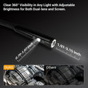 Dual-Lens Borescope, Split View Endoscope Camera with 5" IPS Screen, Inspection Camera, with 32GB Card,Photo & Video(Sound Available) for Plumbing, Auto, Sewer (50FT)