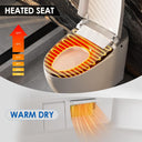 Smart Toilet, Bidet Toilet with Pump Assisted Flush, Foot Sensor Operation, Heated Bidet Seat, Warm Water, Dryer, Digital Display, Night Light, Tankless Toilet with Cleaning Foam Dispenser